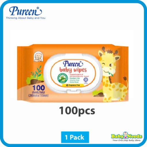 Pureen Extra Moist Baby Wipes Fragrance Free (30pcs/100pcs/150pcs Jar/150pcs Refill) - Image 7