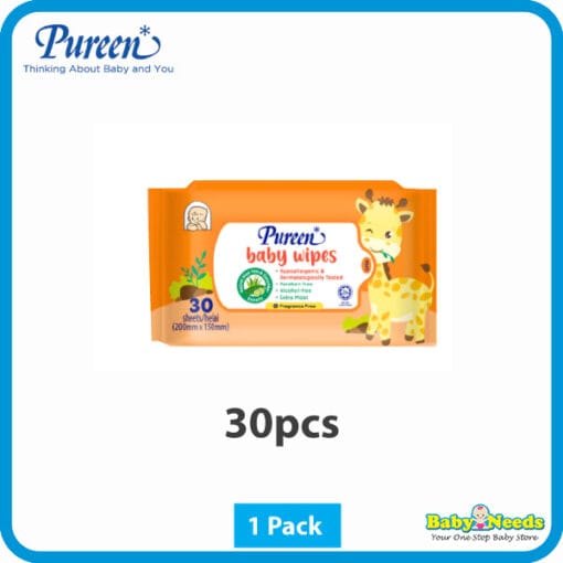 Pureen Extra Moist Baby Wipes Fragrance Free (30pcs/100pcs/150pcs Jar/150pcs Refill) - Image 6