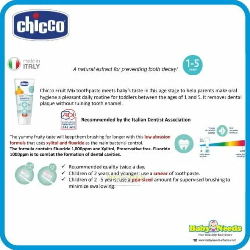 Chicco Baby Toothpaste/Baby Toothbrush - Image 3