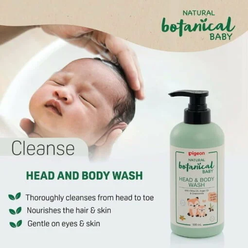 Pigeon Natural Botanical Baby Head&Body Wash/Milky Lotion/Water Gel/Massage Oil - Image 8