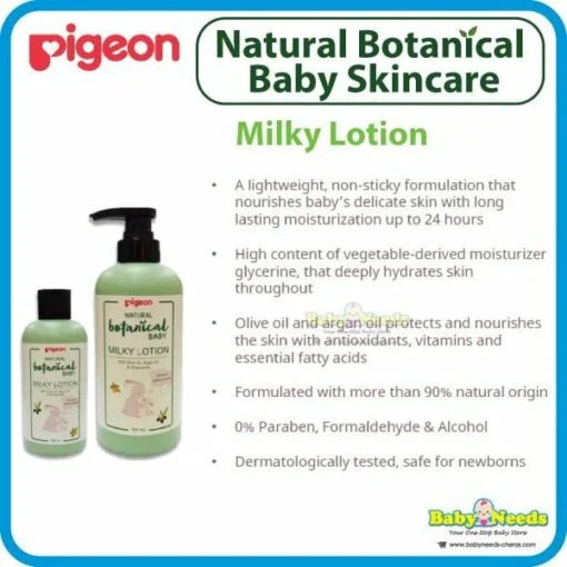 Pigeon Natural Botanical Baby Head&Body Wash/Milky Lotion/Water Gel/Massage Oil - Image 5
