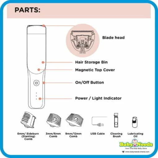Autumnz Rechargeable Hair Trimmer with Powerful Vacuum Suction - Image 8