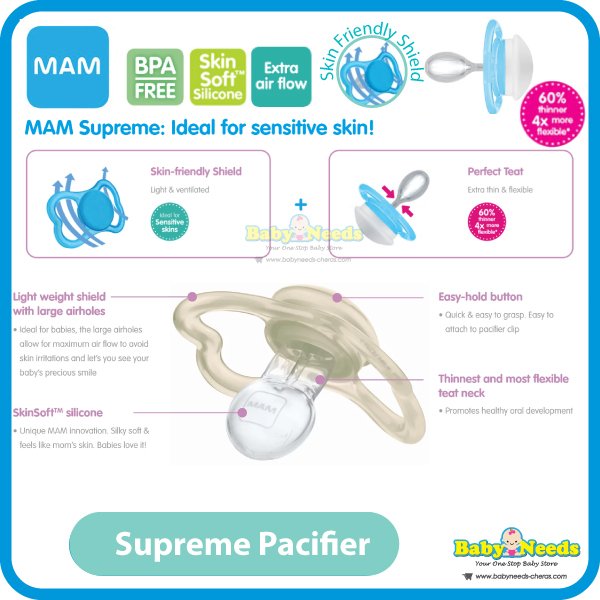 MAM Supreme Pacifier (Single) - Baby Needs Online Store Malaysia