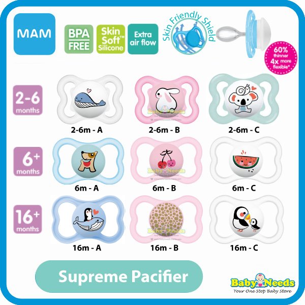 MAM Supreme Pacifier (Single) - Baby Needs Online Store Malaysia