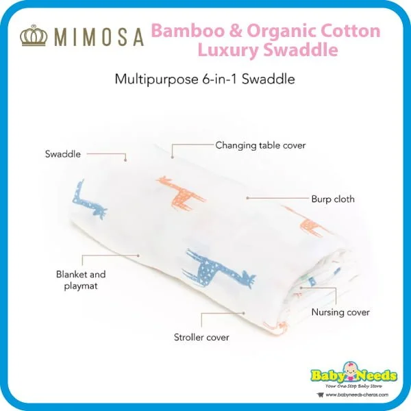 Mimosa Bamboo & Organic Cotton Luxury Swaddle - Image 7