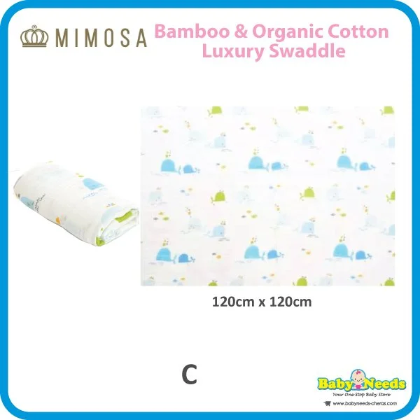 Mimosa Bamboo & Organic Cotton Luxury Swaddle - Image 4