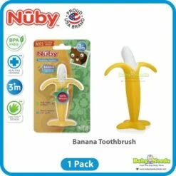 Alternative view of Nuby Silicone Banana Baby Toothbrush