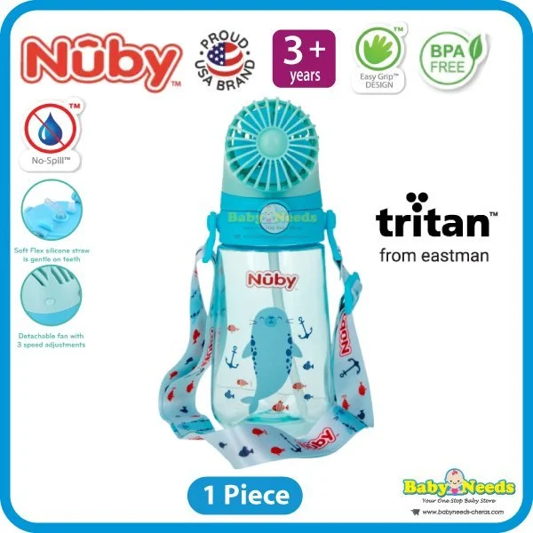 Nuby Super Cool Flip N' Sip Tritan Water Bottle (18oz / 560ml)
