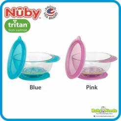 Nuby Tritan Sure Grip Stay Put Suction Bowl with Lid 260ml