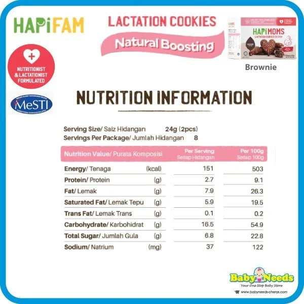 Hapifam Hapimoms Lactation Cookies Mixed Berries/Brownie/Choc Chip - Image 5