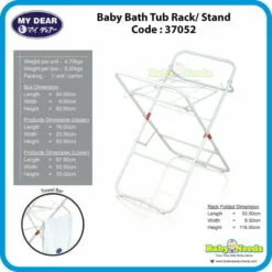 Alternative view of My Dear Folding Baby Bath Tub Stand / Rack (37052)