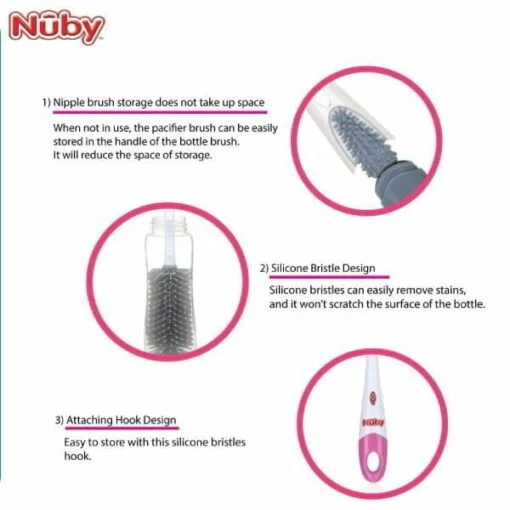 Nuby Silicone Bottle & Nipple Brush - Image 6