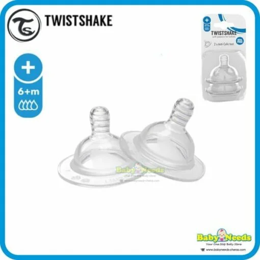 Twistshake Anti Colic Baby Bottle Teat S/M/L/Plus6m+/Spout - Image 5