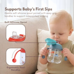 Autumnz Tritan Weighted Straw Cup with Handle/ Flip Top Straw Bottle - Image 10
