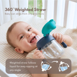 Autumnz Tritan Weighted Straw Cup with Handle/ Flip Top Straw Bottle - Image 9