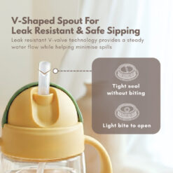 Autumnz Tritan Weighted Straw Cup with Handle/ Flip Top Straw Bottle - Image 5