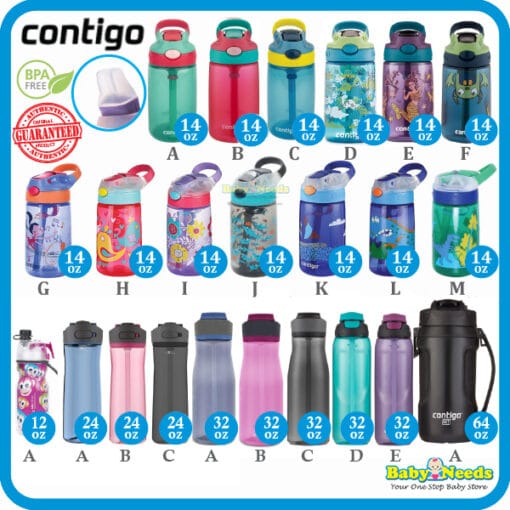 Contigo Gizmo/Ashland Flip Autospout Kids Water Bottle/ O2Cool Mist' N Sip Kids