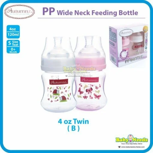 Autumnz PP Wide Neck Baby Feeding Bottle Single/Twin Pack 4oz/6oz/8oz/10oz - Image 3