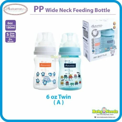 Autumnz PP Wide Neck Baby Feeding Bottle Single/Twin Pack 4oz/6oz/8oz/10oz - Image 4