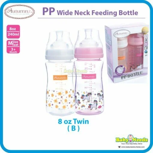 Autumnz PP Wide Neck Baby Feeding Bottle Single/Twin Pack 4oz/6oz/8oz/10oz - Image 7