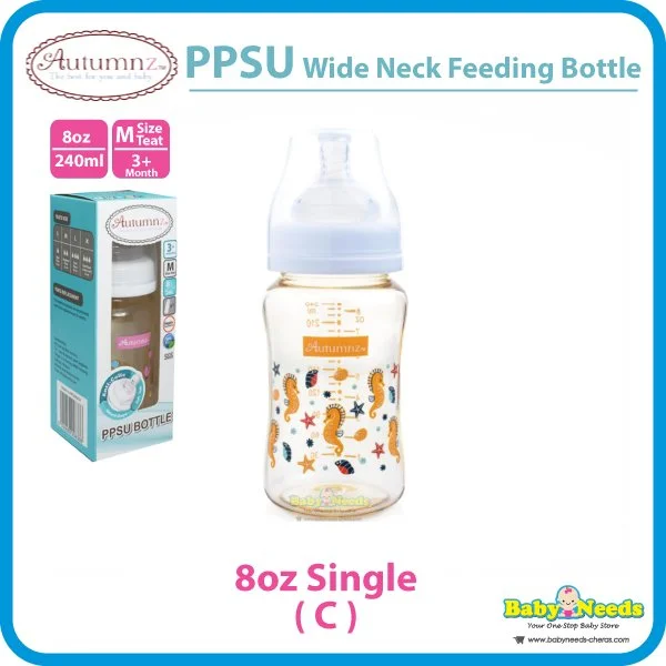 Autumnz PPSU Wide Neck Baby Feeding Bottle Single/Twin Pack 4oz/6oz/8oz/11oz - Image 3