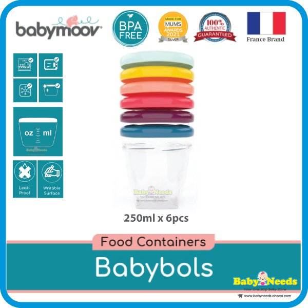 Babymoov Babybols Food Container Multi Color 120ml/180ml/250ml