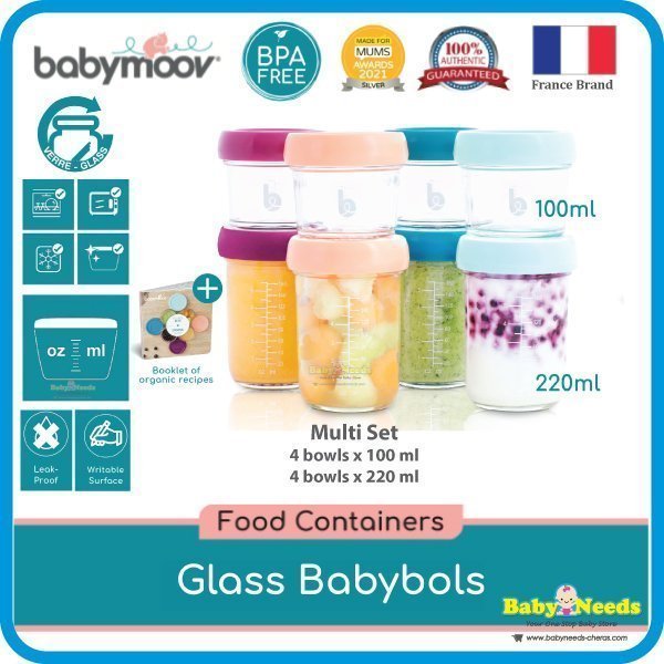 Glass Babybols Food Storage Container Set