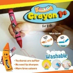 Alternative view of Kraftee Erasable Card Set/ Washable Big Crayon/Crayon/Marker/Classic Paint