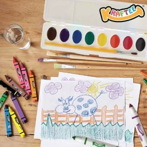 Kraftee Erasable Card Set/ Washable Big Crayon/Crayon/Marker/Classic Paint - Image 4