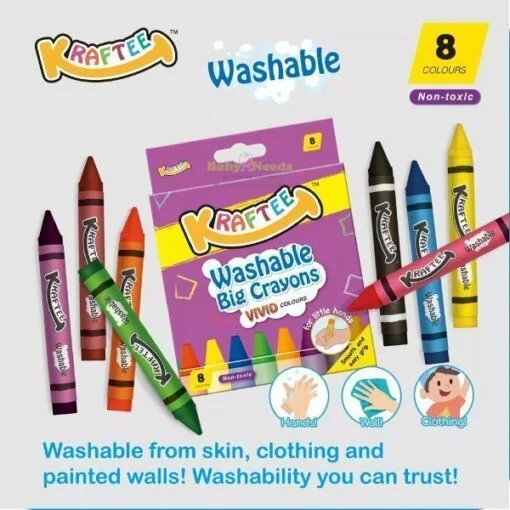 Kraftee Erasable Card Set/ Washable Big Crayon/Crayon/Marker/Classic Paint - Image 3