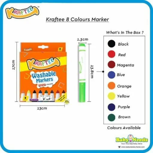 Kraftee Erasable Card Set/ Washable Big Crayon/Crayon/Marker/Classic Paint - Image 13