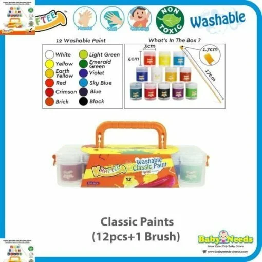 Kraftee Erasable Card Set/ Washable Big Crayon/Crayon/Marker/Classic Paint - Image 10