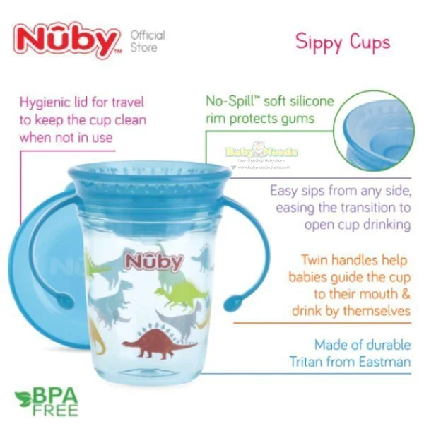 Nuby 360 Wonder Cup With Handle 240ml/ 8oz - Image 8