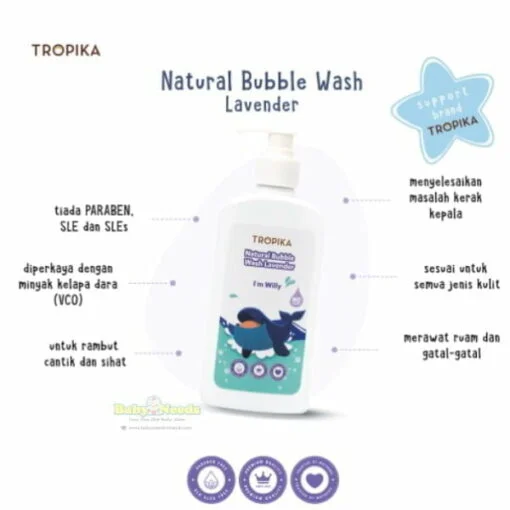 Tropika Baby Herbal Cream/Natural Bubble Wash/Baby Hair & Body oil - Image 3