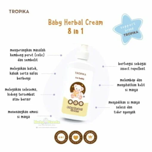 Tropika Baby Herbal Cream/Natural Bubble Wash/Baby Hair & Body oil - Image 4
