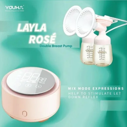 Youha Layla Rose Double Electric Rechargeable Breast Pump - Image 3