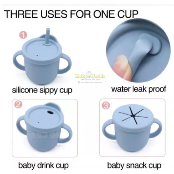 Snapkis Baby Silicone Transition Straw Cup/Snack Cup - Image 5