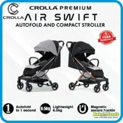 Crolla Premium Air Swift Auto fold Compact Baby Stroller