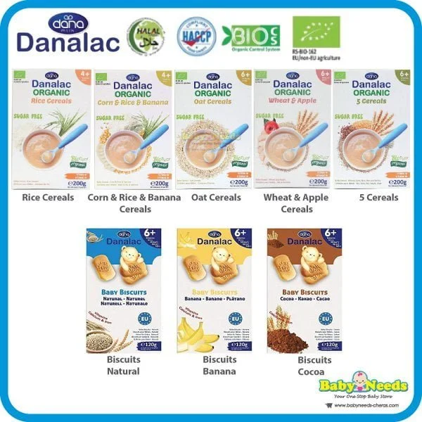 Danalac Organic Baby Cereal/Baby Teething Biscuits