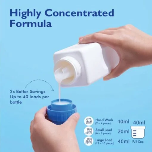 Hoppi Organic Baby Laundry Detergent 800ml/500ml Refill - Image 4