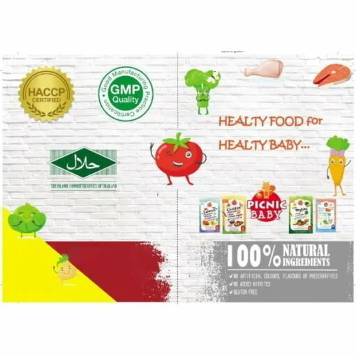 Picnic Baby Food Pouch Natural and Tasty Ready to Eat Baby Food 100g/120g (Halal Certified) - Image 2