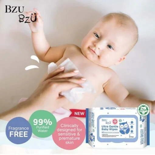 BZU BZU Anti Bacterial/Ultra Gentle Fragrance Free Baby Wet Wipes - Image 2
