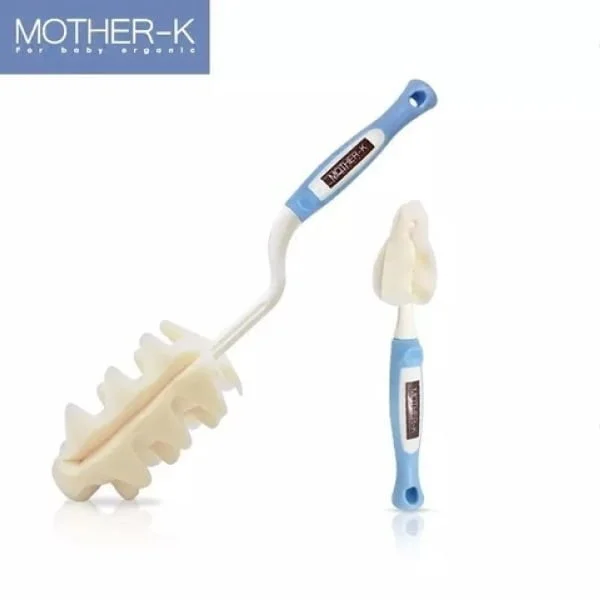 K-Mom Mother-K Baby Bottle Sponge Brush 2 Kinds Of Sets - Image 3