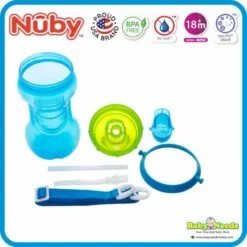 Alternative view of Nuby Flip-it Thin Silicone Straw Cup with Carrying Strap 18m+ (420ml)