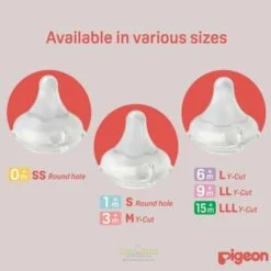 Alternative view of Pigeon Peristaltic Plus Wide-Neck Silicone Nipple