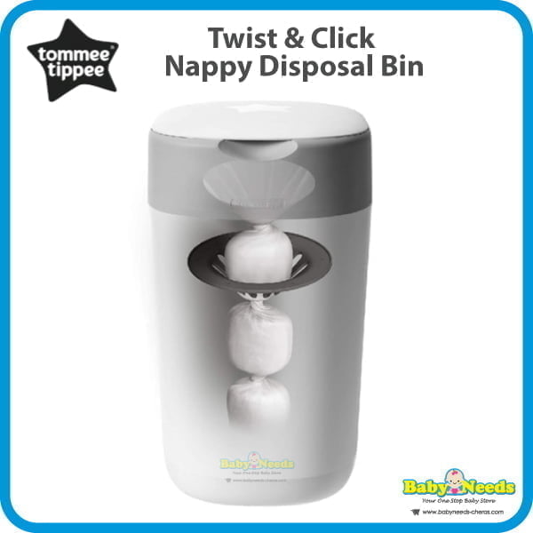 Tommee Tippee Sangenic Twist & Click Nappy Disposal Bin Malaysia (White)
