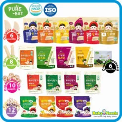 Pure Eat Organic Korea Baby Kids Pop Rice Snack/Finger Stick/Ring/Yogurt/Seaweed