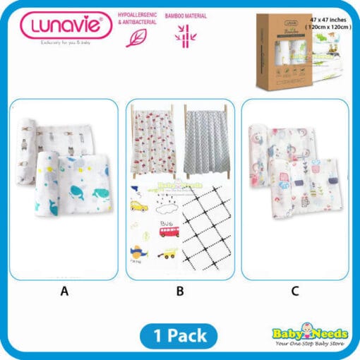 Lunavie Bamboo Muslin Baby Swaddle