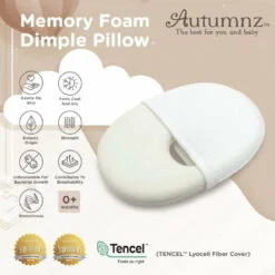 Alternative view of Autumnz Memory Foam Baby Dimple Pillow with Tencel Cover
