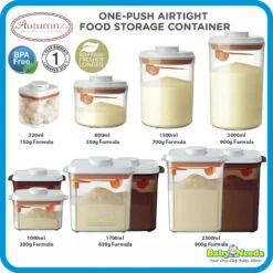 Autumnz One-Push Airtight Food/Formula/Powder/Snack Storage Container